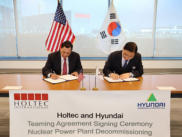 Hyundai E&C signed a teaming agreement on the development and commercialization of SMRs with SMR-leading firm Holtec. On March-end of this year, Hyundai E&C was the first Korean company to sign an agreement to cooperate on nuclear decommissioning in the U.S. (including Indian Point owned by Holtec)